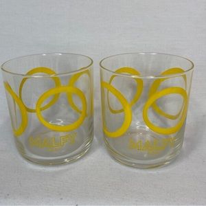 MALFY G.Q.D.I. Cocktail Bar Drinking glasses Italy Italian Lemon Gin 10 oz Rocks